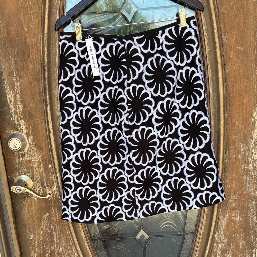NWT Richard Malcolm Linen Blend Midi Skirt! 12